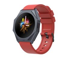 CANYON Otto SW-86 červená / Chytré hodinky / 1.3" LTPS / snímač tepu / BT 5.1 / IP68 / Android a iOS