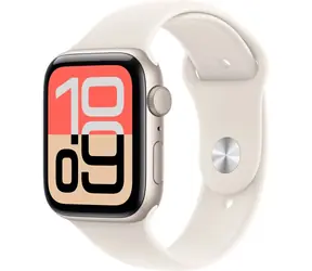 Apple Watch SE 3 (2025) GPS 44mm Hvězdně bílé hliníkové tělo - Hvězdně bílý sportovní řemínek S/M / 140-190 mm