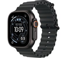 Apple Watch Ultra 3 (2025) GPS+Cellular 49mm Černé titanové tělo - Černý oceánský řemínek / 130-200mm 
