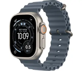 Apple Watch Ultra 3 (2025) GPS+Cellular 49mm Titanové tělo - Modrý oceánský řemínek / 130-200mm 