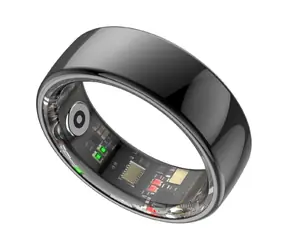 Rozbaleno - Powerton Smart RING PRO vel. 7 černá / Chytrý prsten / Bluetooth 5.2 / 15 mAh / IP68 / rozbaleno