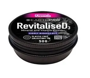 Arcadia EarthPro - RevitaliseD3 50g / Přírodní mix minerálů s přidanými vitamíny pro plazy