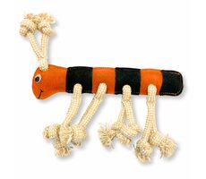 PafDog Stonožka Jarmila Hračka pro psy z kůže a juty 26cm