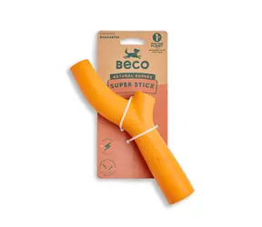 BeCoThings Beco Super Stick oranžová 22cm / Hračka pro psy 