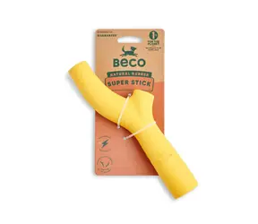 BeCoThings Beco Super Stick žlutá 22cm / Hračka pro psy 