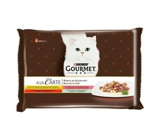 PURINA GOURMET A´la Carte mix / 4x85g / 340 g / kapsičky pro kočky / s hovězím, kuřetem, pstruhem, treskou