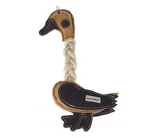 animALL Hračka Kachna kůže s provazy natural 31 cm