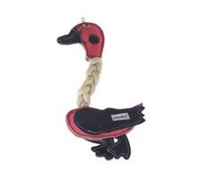 animALL Hračka Kachna kůže s provazy barevná 31 cm