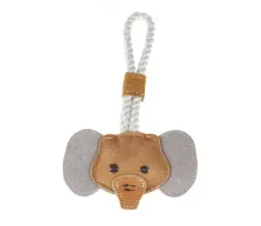 animALL Hračka přetahovadlo Slon kůže s provazem 26,5 cm