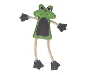animALL Hračka Žába kůže s provazy barevná 33 cm