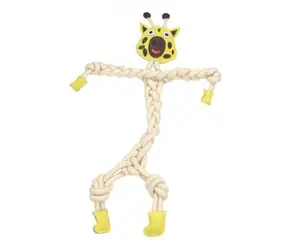 animALL Hračka Mr.Roper Žirafa kůže+lano 78 cm/16 mm