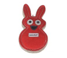 animALL Hračka Králík natural kůže podložená plstí 18x11 cm