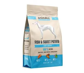 animALL Fish & Sweet Potato 3 kg / psí granule