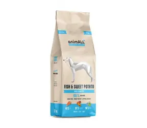 animALL Fish & Sweet Potato 12 kg / psí granule