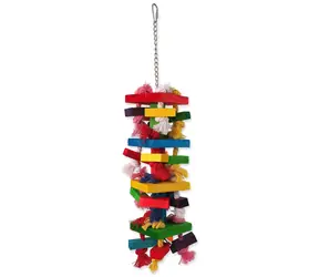 Bird Jewel Hračka - závěsná s provazy a dřívky barevná 54 cm