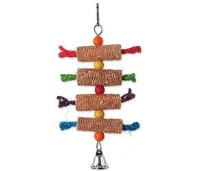 Bird Jewel Hračka - závěsná klasy se zvonečkem barevné 27x16 cm