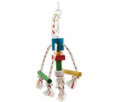 Bird Jewel Hračka - Chobotnička dřevěná závěsná na provaze 29 cm