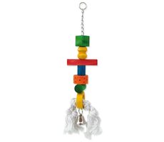 Bird Jewel Hračka - Rolnička dřevěná závěsná na provaze 50 cm