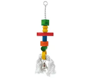 Bird Jewel Hračka - Rolnička dřevěná závěsná na provaze 50 cm