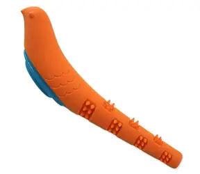 Dog Fantasy Hračka - pískací pták oranžovo-modrá 32 cm 