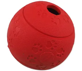 Dog Fantasy Hračka - míček na pamlsky červená 8 cm