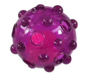 Dog Fantasy Hračka - Glow míček z TPR gumy fialová 8 cm