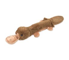 Dog Fantasy Hračka - Recycled Toy ptakopysk s PET lahví pískací se šustícím ocasem 55 cm