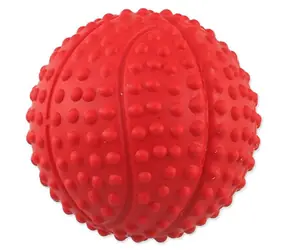 Dog Fantasy Hračka - míček basketbal s bodlinami pískací mix barev 5.5 cm
