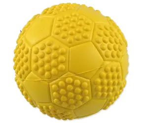 Dog Fantasy Hračka - míček fotbal s bodlinami pískací mix barev 7 cm