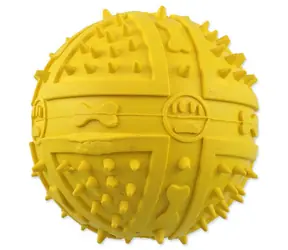 Dog Fantasy Hračka - míček s bodlinami pískací mix barev 9 cm
