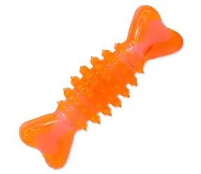 Dog Fantasy Hračka - kost válec gumová oranžová 12 cm