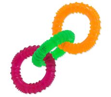 Dog Fantasy Hračka - 3 kruhy gumové barevné 16 cm
