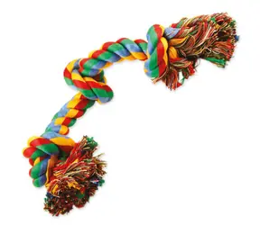 Dog Fantasy Hračka - uzel bavlněný barevný 3 knoty 40cm