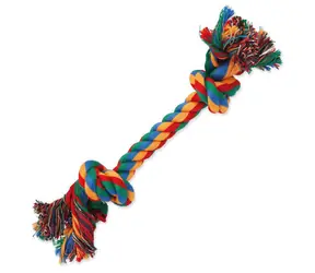 Dog Fantasy Hračka - uzel bavlněný barevný 2 knoty 25cm