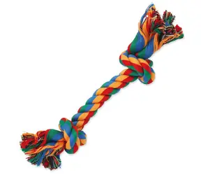 Dog Fantasy Hračka - uzel bavlněný barevný 2 knoty 20cm