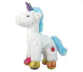 Dog Fantasy Hračka - Stuffed Toy jednorožec pískací mix barev 26cm