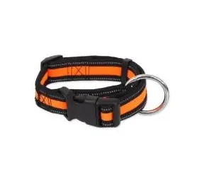 Dog Fantasy Obojek Neoprene L oranžová 3.2x39-60cm
