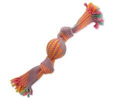 Dog Fantasy Hračka - přethovadlo s míčkem barevný vzor 1. 2 knoty 33cm