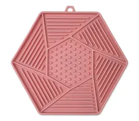 Epic Pet Lick&Snack Lízací podložka hexagon světle růžový 17x15cm