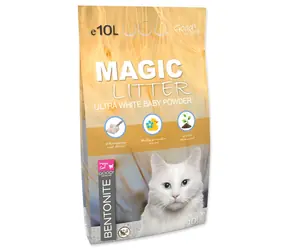 Magic Litter Kočkolit Bentonite Ultra White Baby Powder 10l