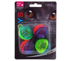 Magic Cat Hračka - míček lesklý plast se zvukem 3.75cm 4ks