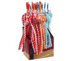 Magic Cat Hračka - šidítko myška bavlna s catnip 23cm+45cm 24ks