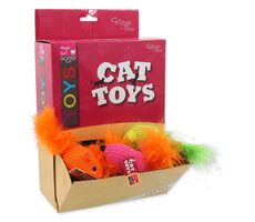 Magic Cat Hračka - myška bavlna s catnip 6cm 40ks