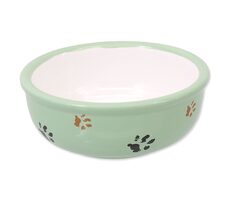 Magic Cat Miska keramická kočicí tlapka zelená 13x5cm 330ml