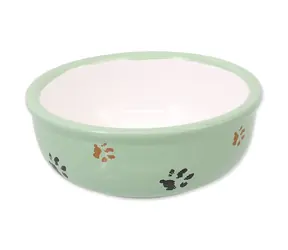 Magic Cat Miska keramická kočicí tlapka zelená 13x5cm 330ml