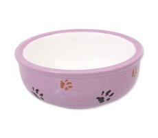 Magic Cat Miska keramická kočicí tlapka fialová 13x5cm 330ml