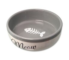 Magic Cat Miska Meow keramická bílo-šedá 13.4x4cm 170ml
