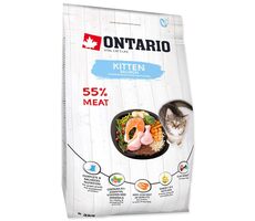 Ontario Kitten Salmon 2kg / Granule pro koťata 