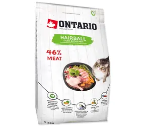 Ontario Cat Hairball 2kg / Granule pro dospělé kočky