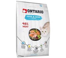 Ontario Cat Hair & Skin 6.5kg / Granule pro dospělé kočky